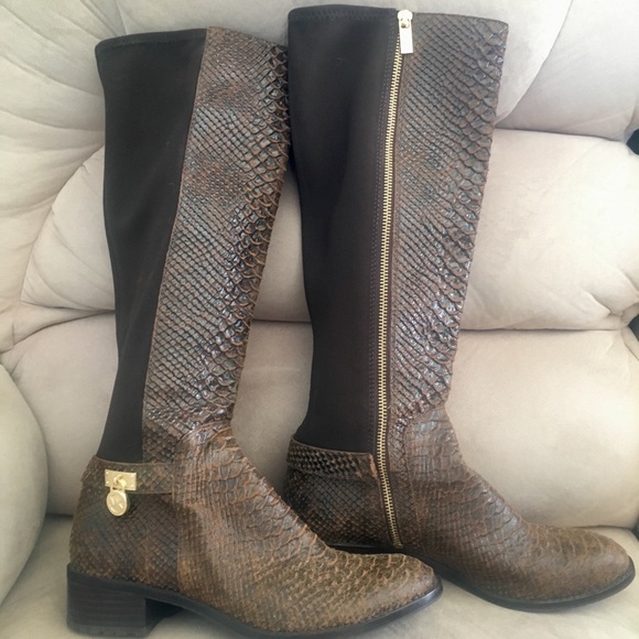 michael kors snakeskin boots
